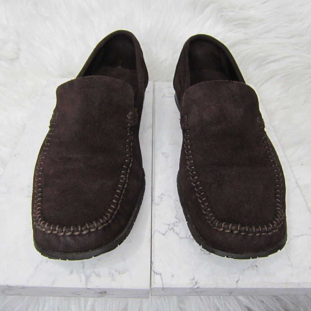 Bruno Magli “CASTOR” Brown Suede Slip On Driving Moccasins, Men’s Size 8.5 M